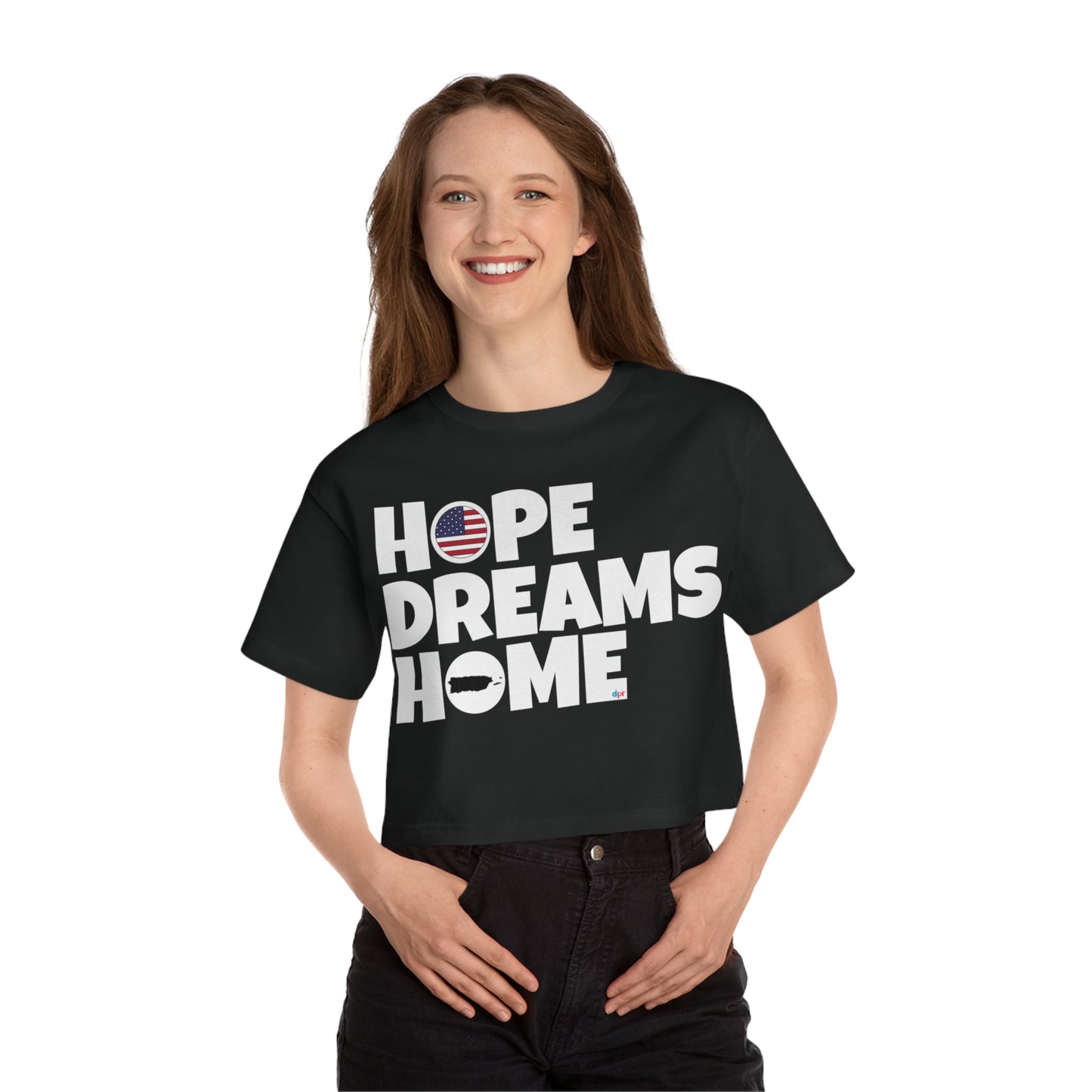 HOPE DREAMS HOME Puerto Rico Flowy Cropped Tee