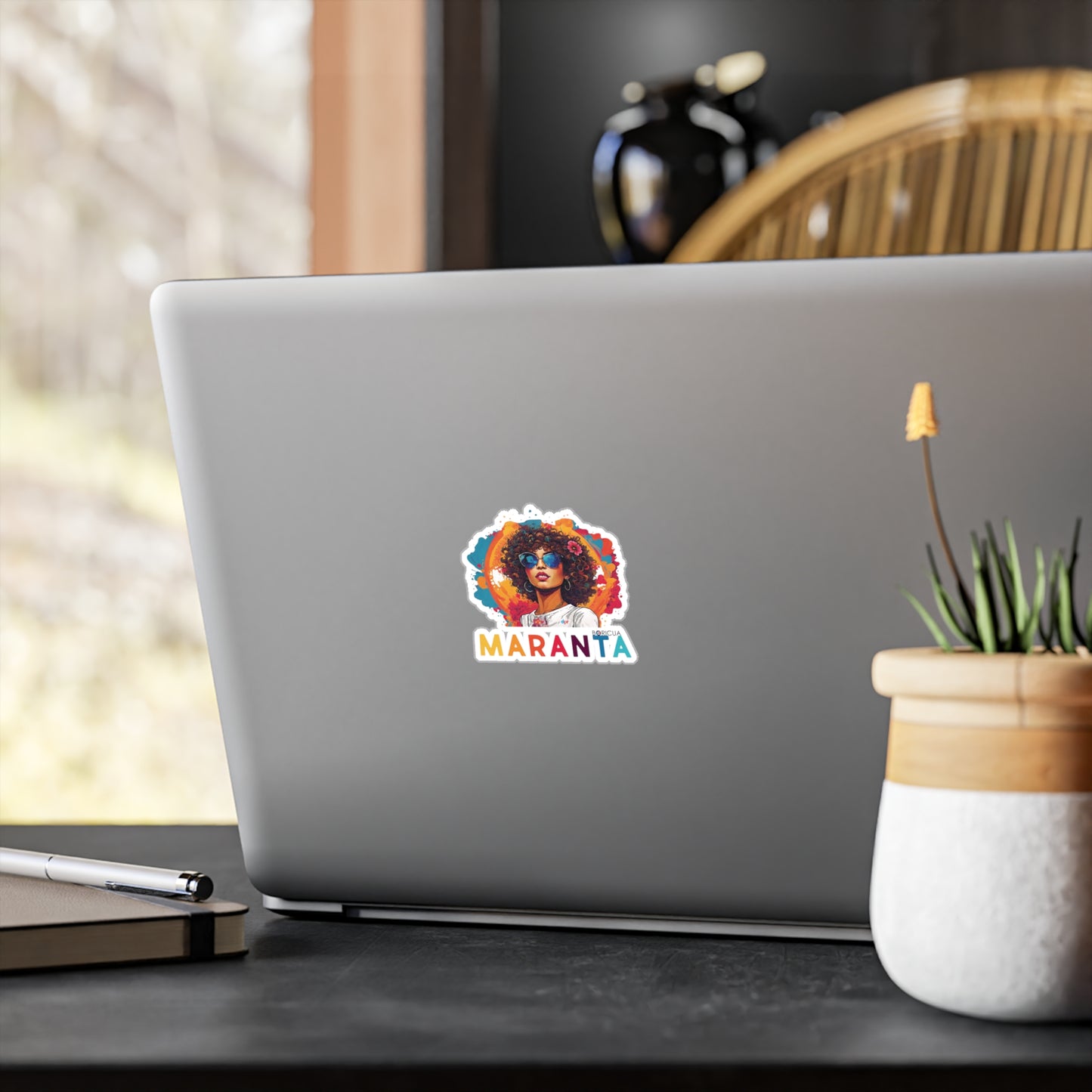Maranta Boricua Girl Kiss-Cut Vinyl Decals