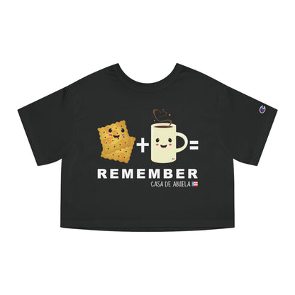Crackers & Coffee REMEMBER ABUELA Flowy Cropped Tee