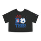 Let's Do This Women's Flowy Cropped Tee | Puerto Rico Soccer Shirt