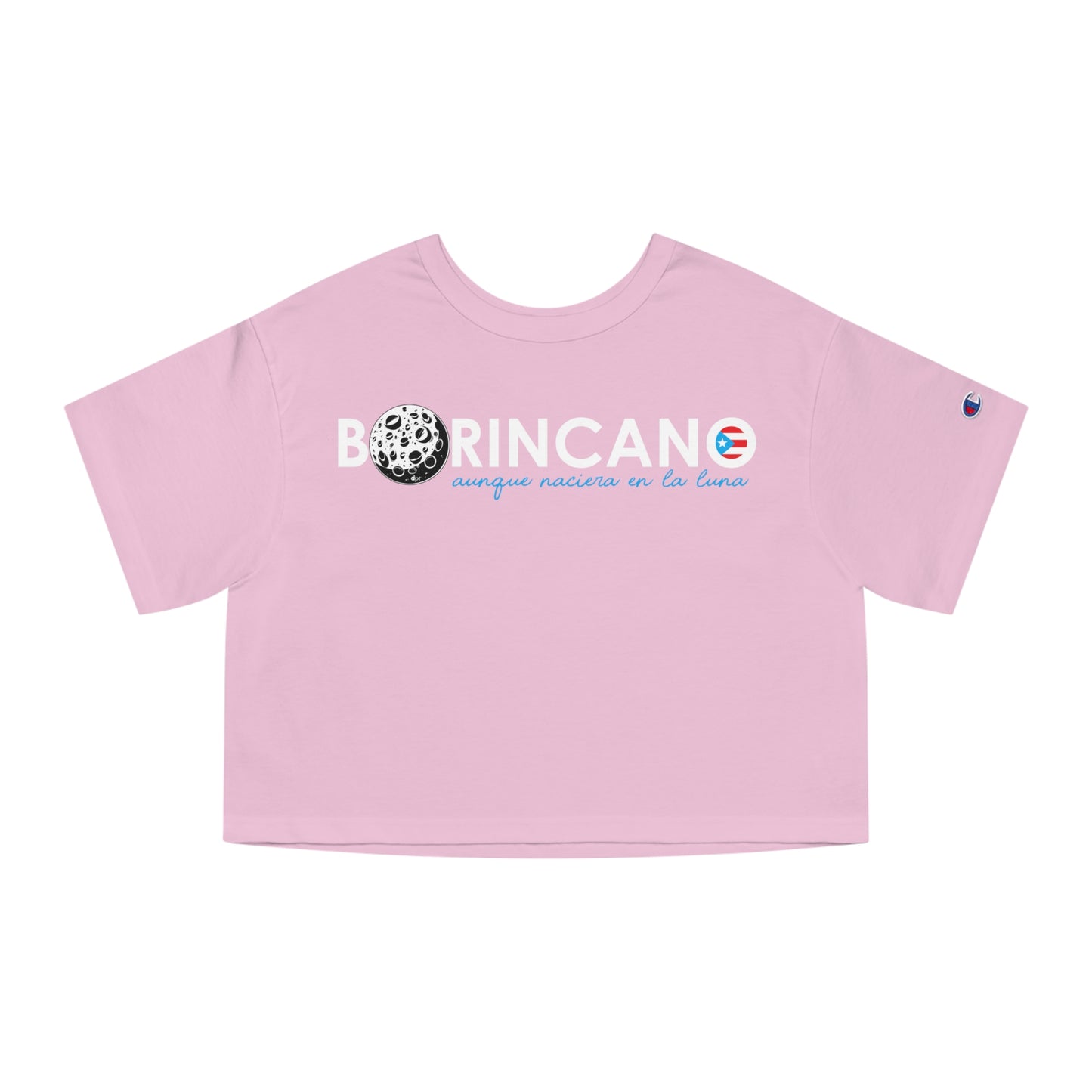 BORINCANO aunque naciera en la luna Flowy Cropped Tee