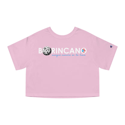 BORINCANO aunque naciera en la luna Flowy Cropped Tee