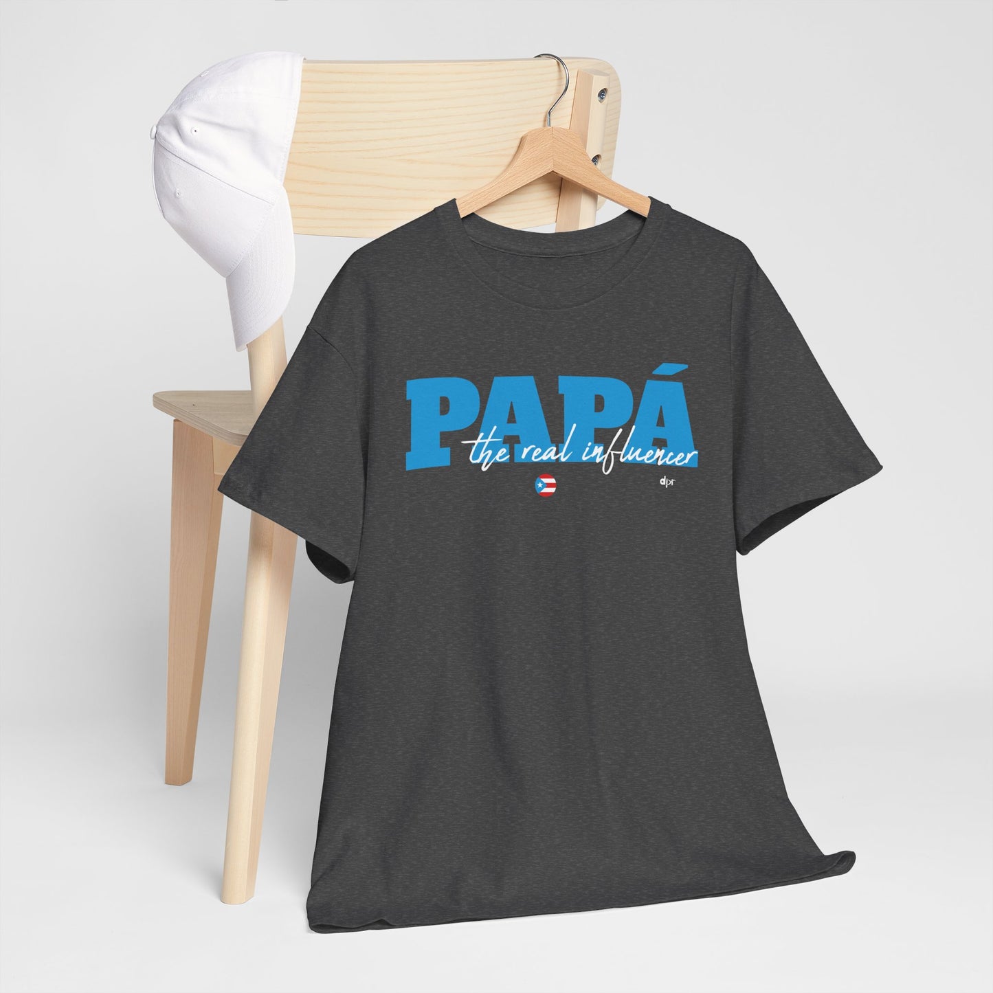 Papá The Real Influencer Blue Heavy Cotton Tee