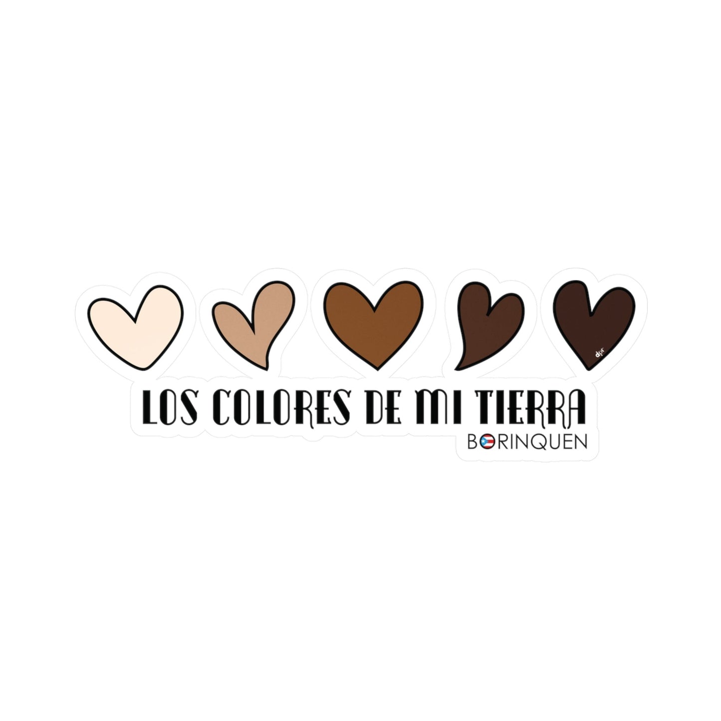 MELANINA BORINQUEN Waterproof Kiss-Cut Vinyl Decals