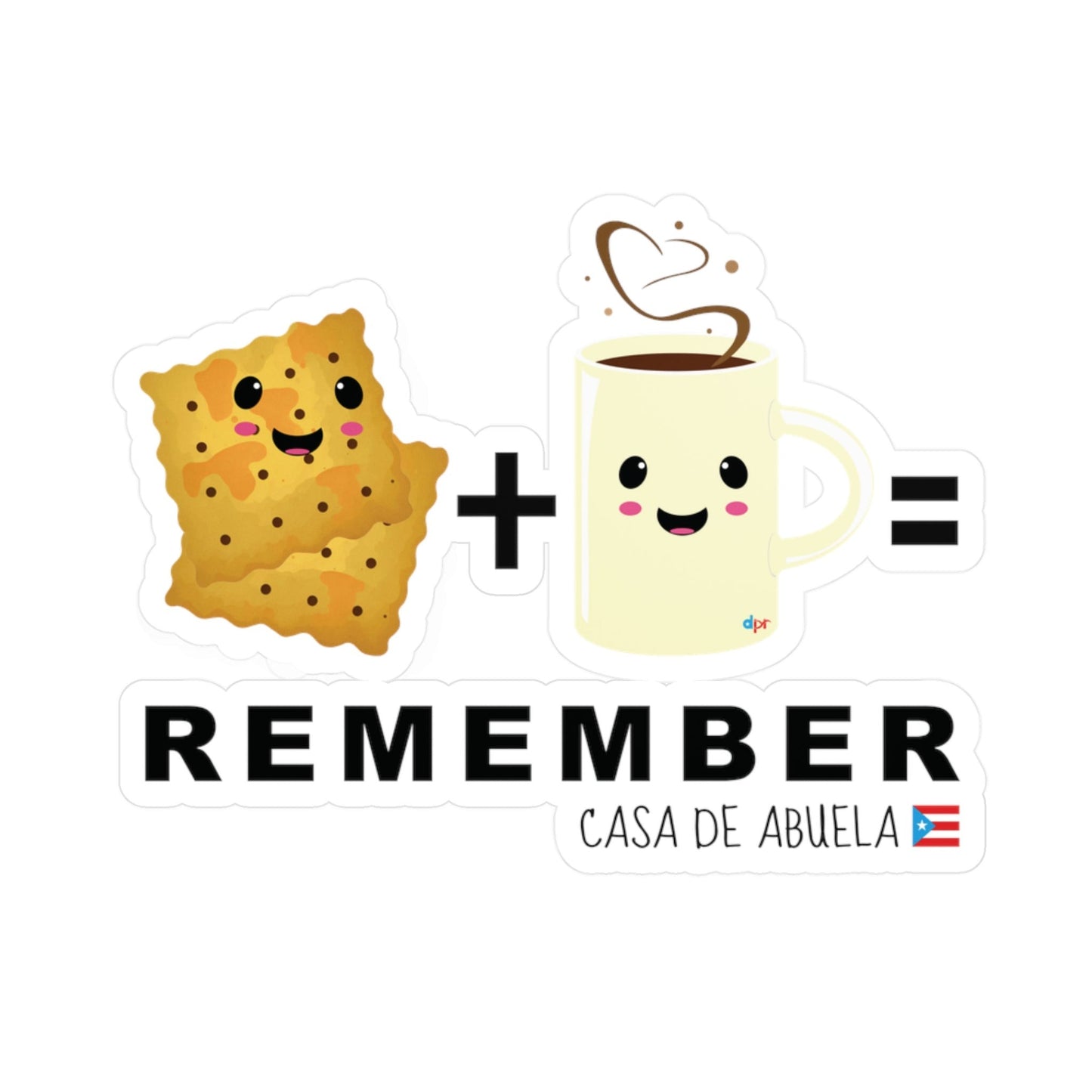 Crackers & Coffee REMEMBER ABUELA Waterproof Kiss-Cut Vinyl Decals