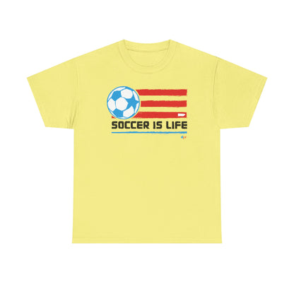 Proud Dad Soccer Boricua Unisex Heavy Cotton Tee