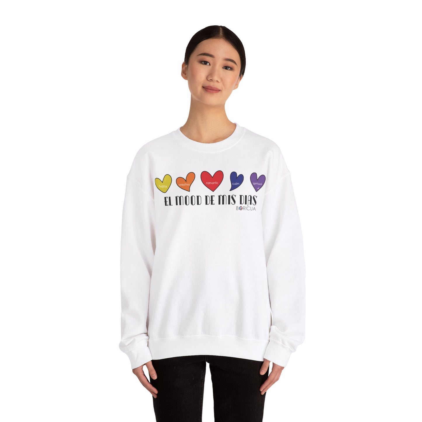 El Mood de mis días Boricua Heavy Blend™ Crewneck Sweaters