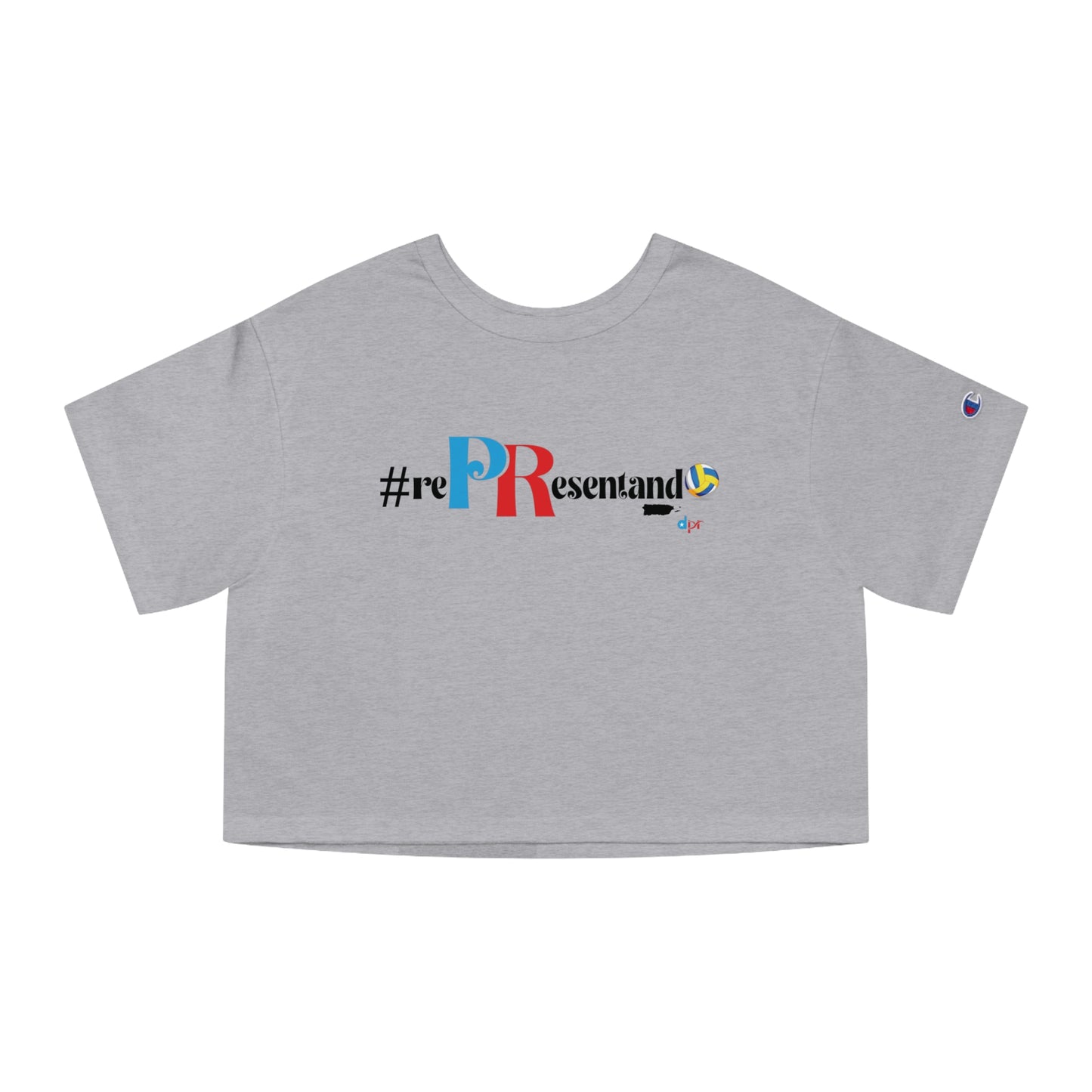 Puerto Rico Volleyball Cropped Tee | RePResentando™ Women's Flowy Crop Top | Boricua Volleyball Shirt