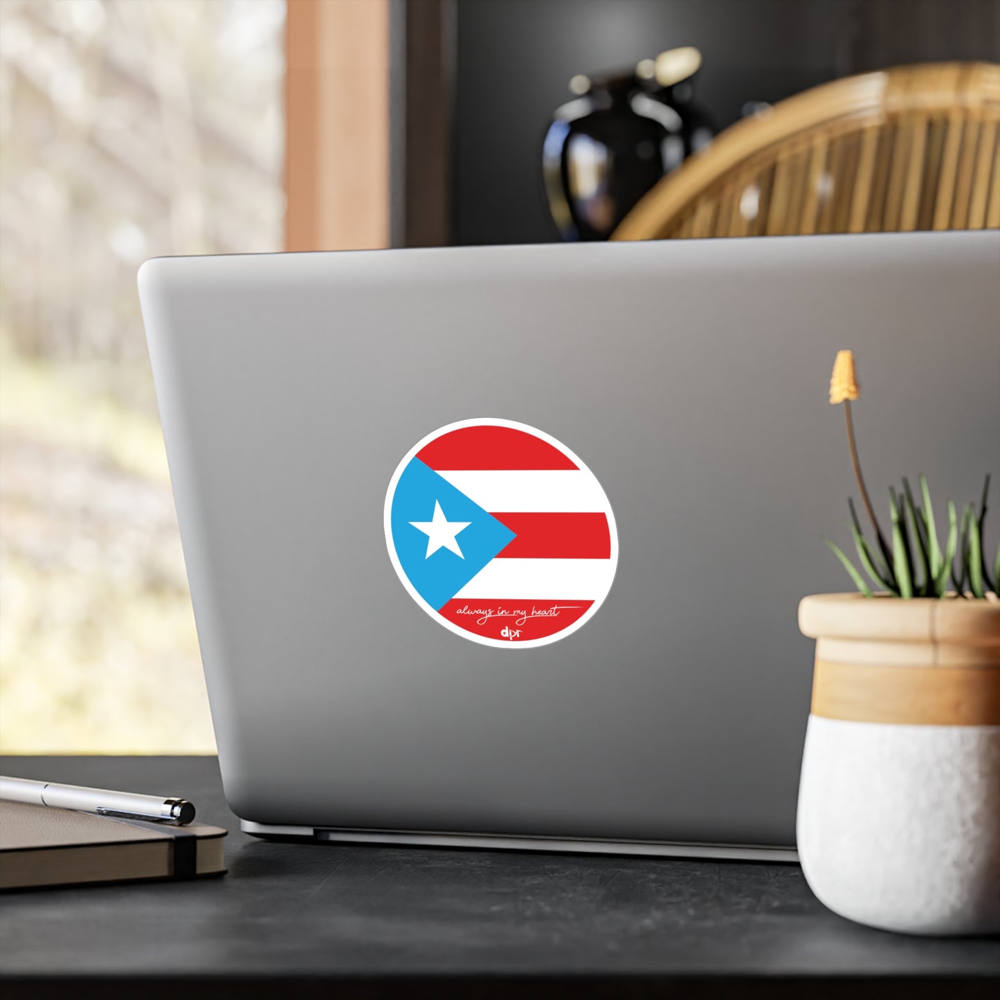 Puerto Rico Always in my heart Waterproof Kiss-Cut Vinyl Decals