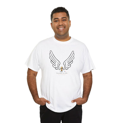 "Cosiendo sus alas" Soccer Player Unisex Heavy Cotton Tee