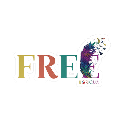Free Rainbow Waterproof Kiss-Cut Vinyl Decals