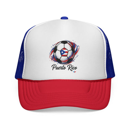 Puerto Rico Soccer Ball Flag Trucker Caps FREE SHIPPING