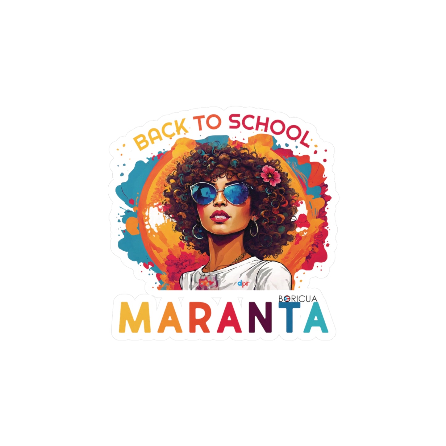Back to School Maranta Boricua Kiss-Cut Vinyl Decals