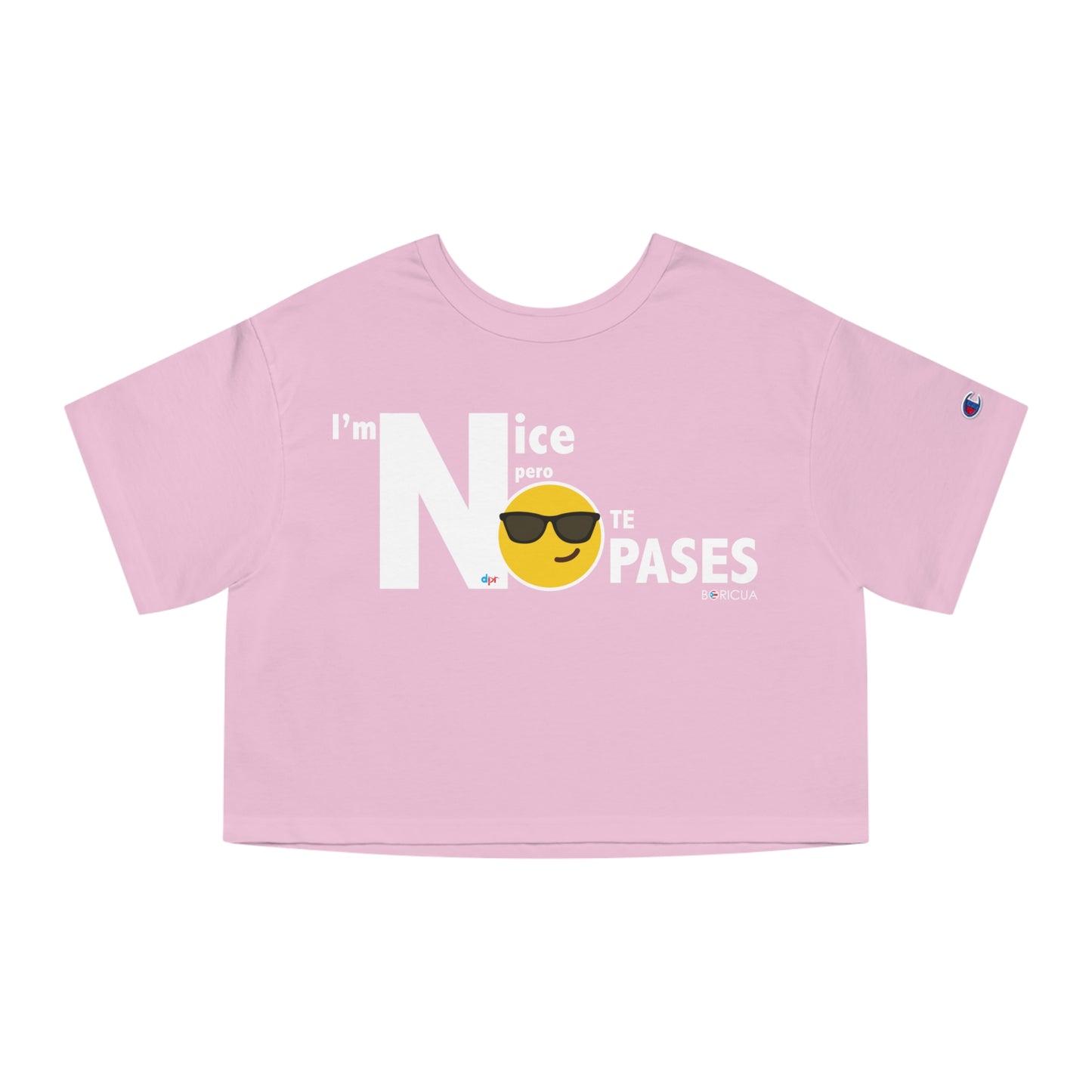 I'm Nice Boricua Flowy Cropped Tee