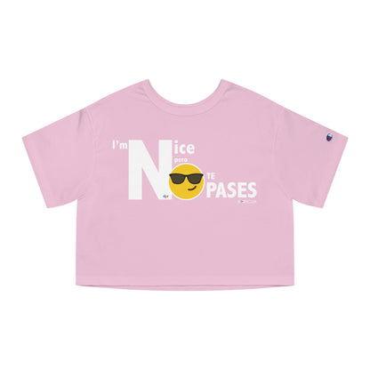 I'm Nice Boricua Flowy Cropped Tee