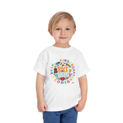 Kindergarten Here I Comer Boricua Toddler Short Sleeve Tee