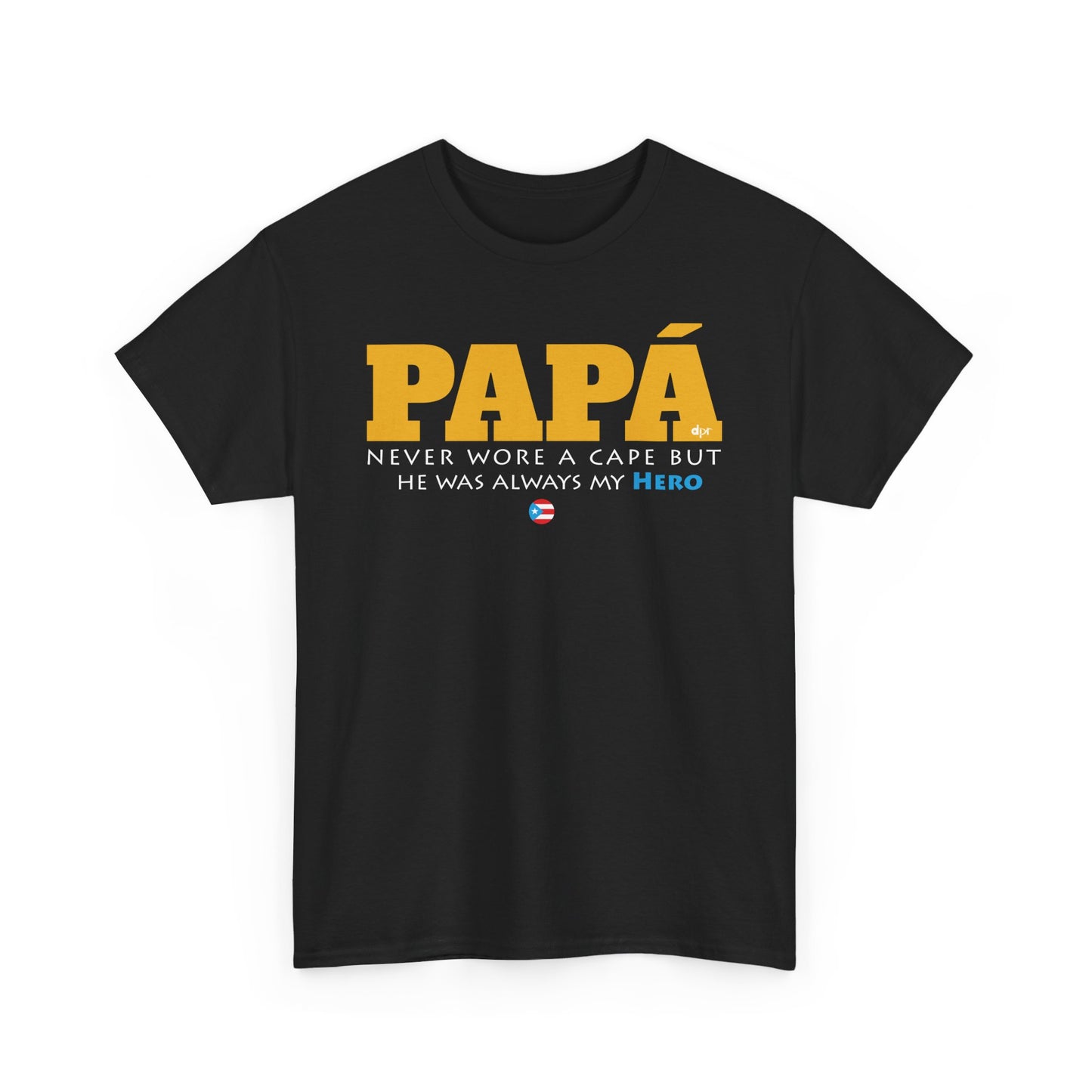 Papá My Hero Yellow Heavy Cotton Tee