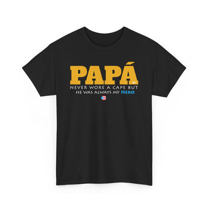 Papá My Hero Yellow Heavy Cotton Tee