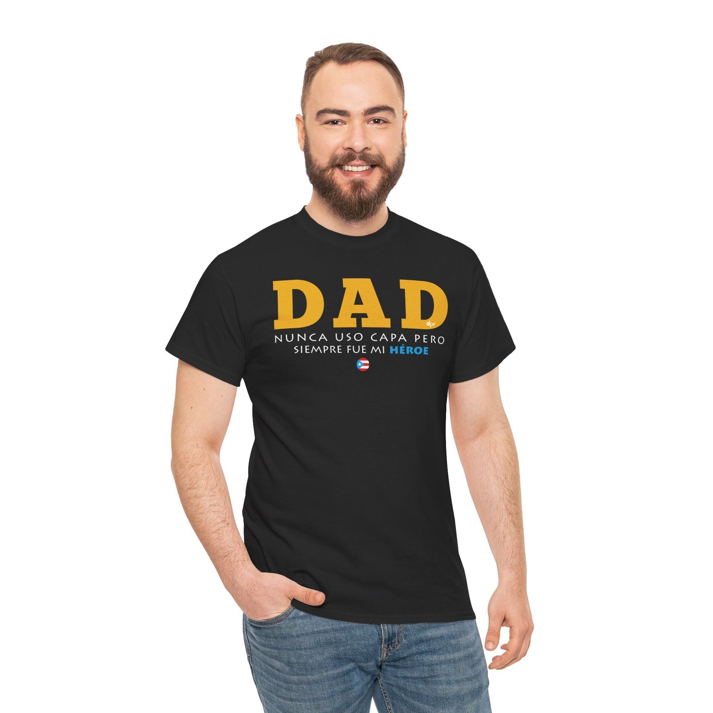 Dad Mi Héroe Yellow Unisex Heavy Cotton Tee