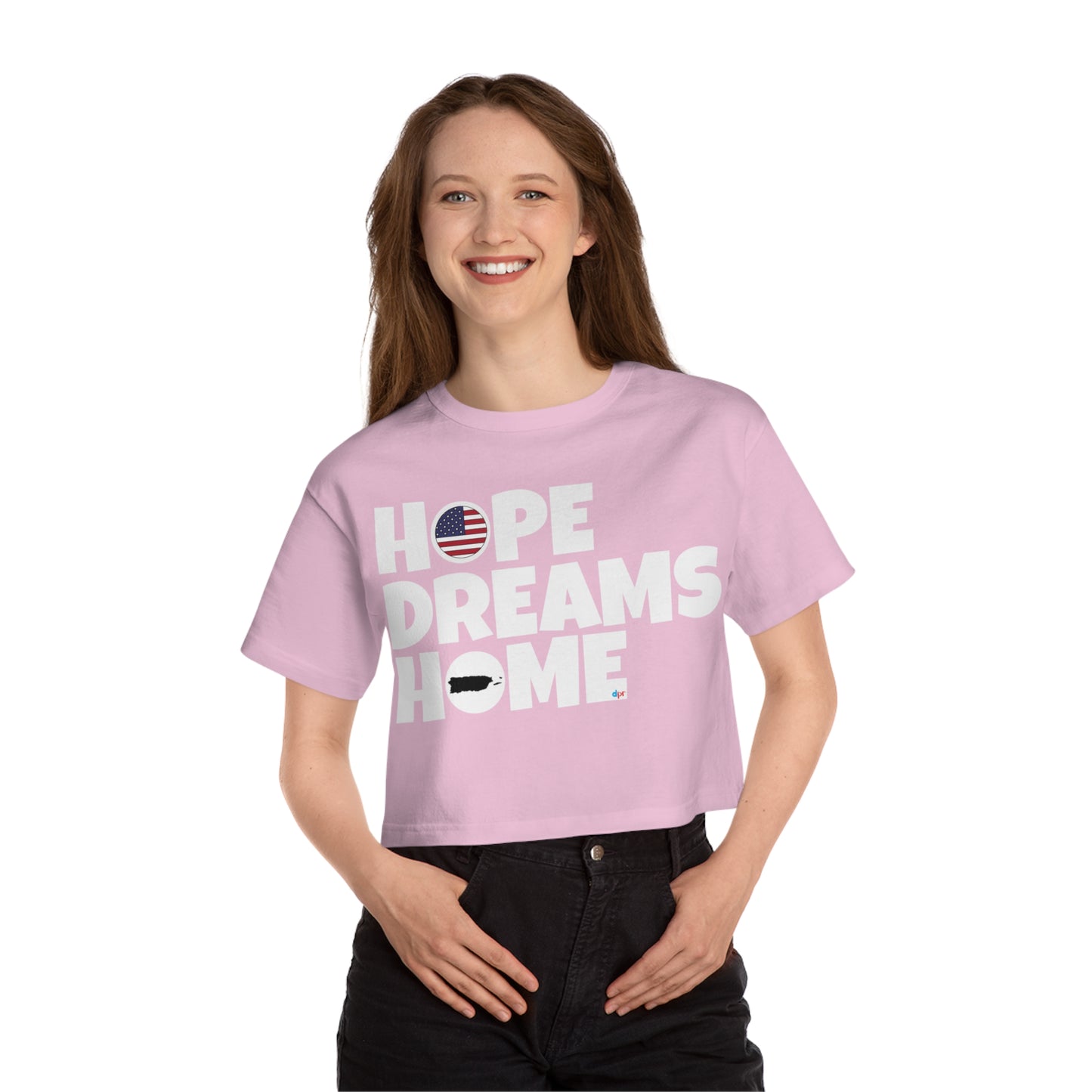 HOPE DREAMS HOME Puerto Rico Flowy Cropped Tee