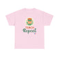 Coffee Teach Repeat - Back to School Boricua Teacher Heavy Cotton Tee