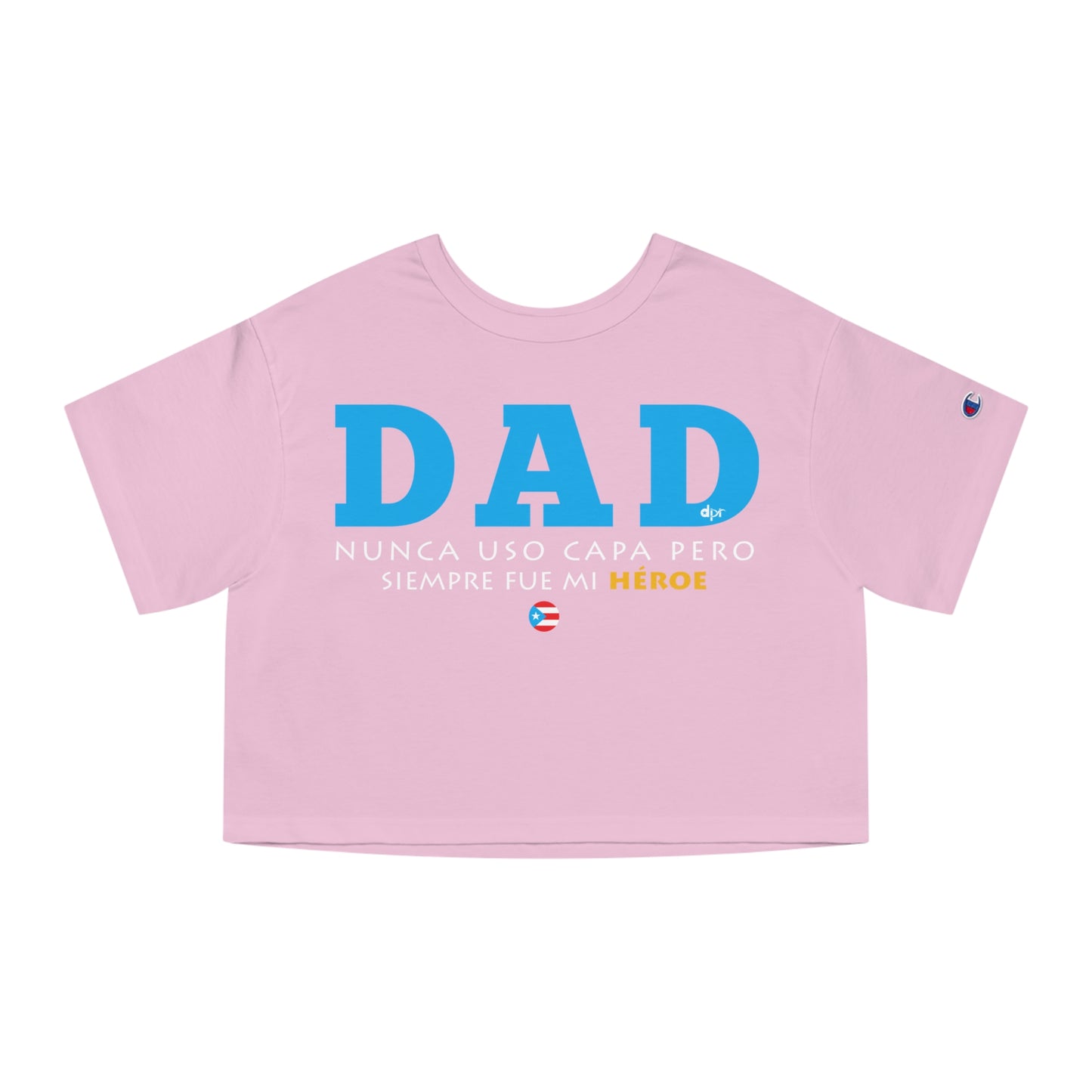 DAD Mi Héroe Blue Women's Flowy Cropped Tee