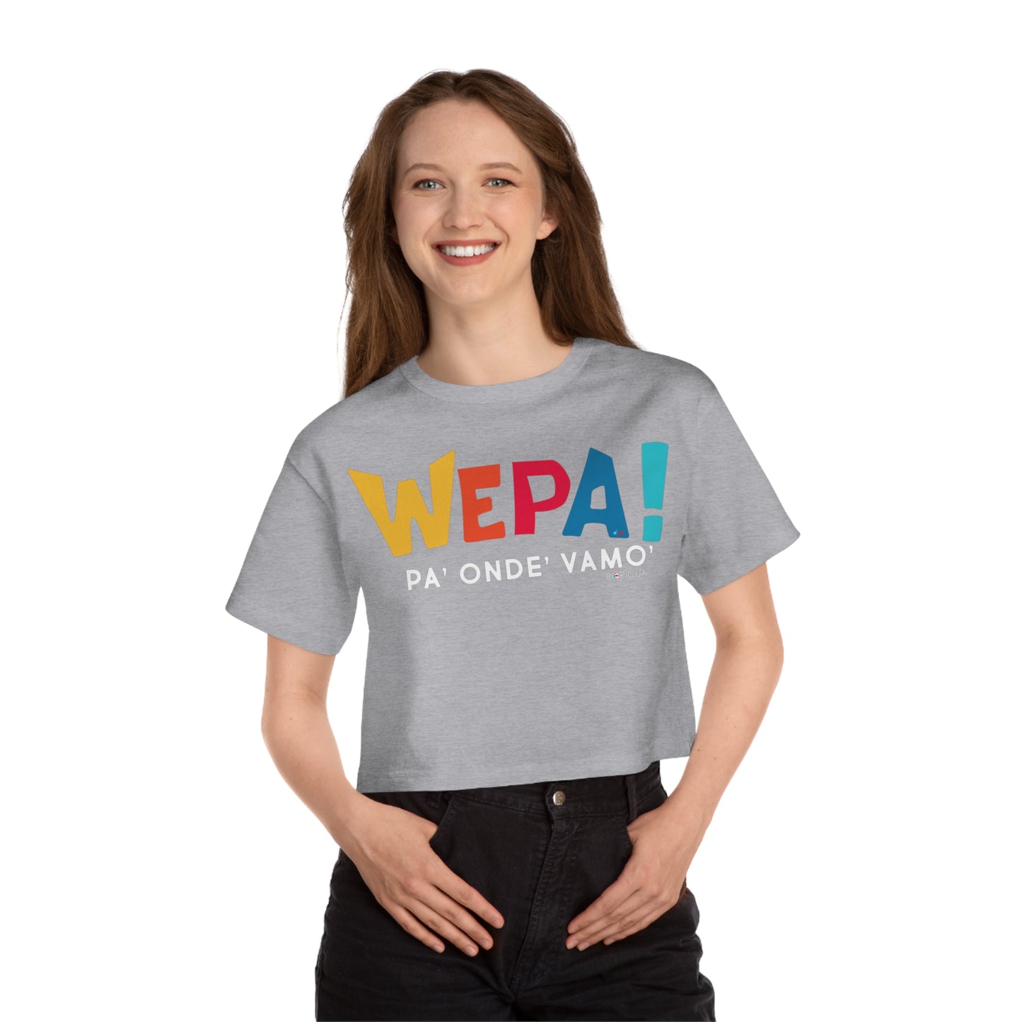 Wepa Boricua Flowy Cropped Tee