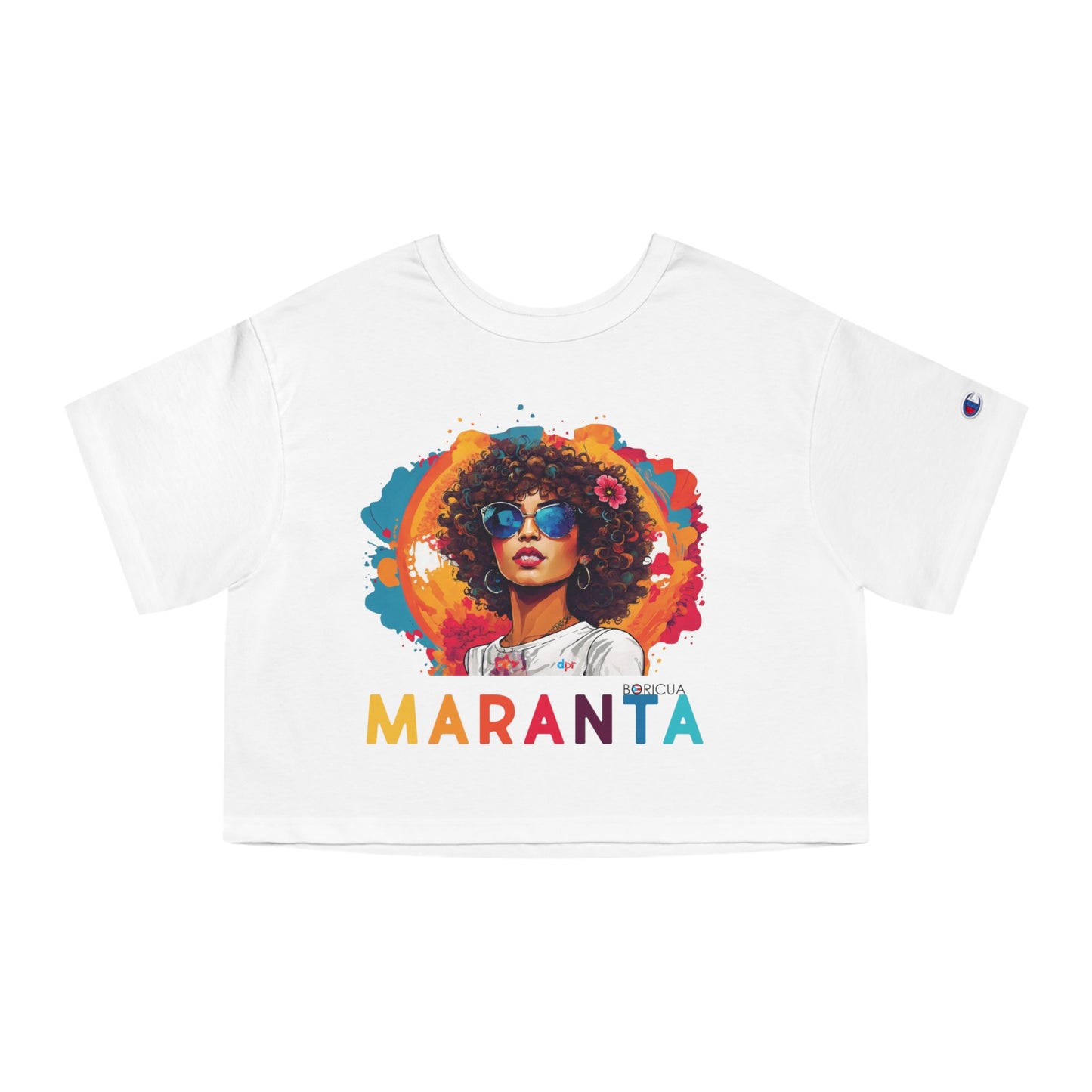 Maranta Boricua Girl Women's Flowy Cropped Tee