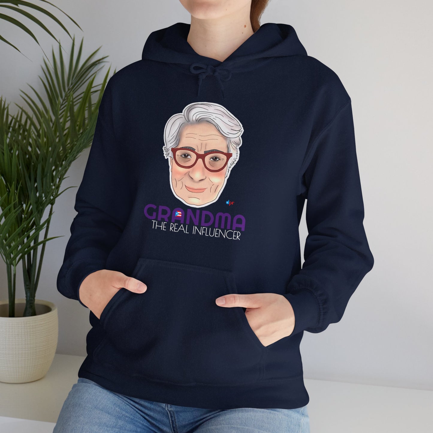 Grandma The Real Influencer Unisex Heavy Blend™ Boricua-Style Hoodies