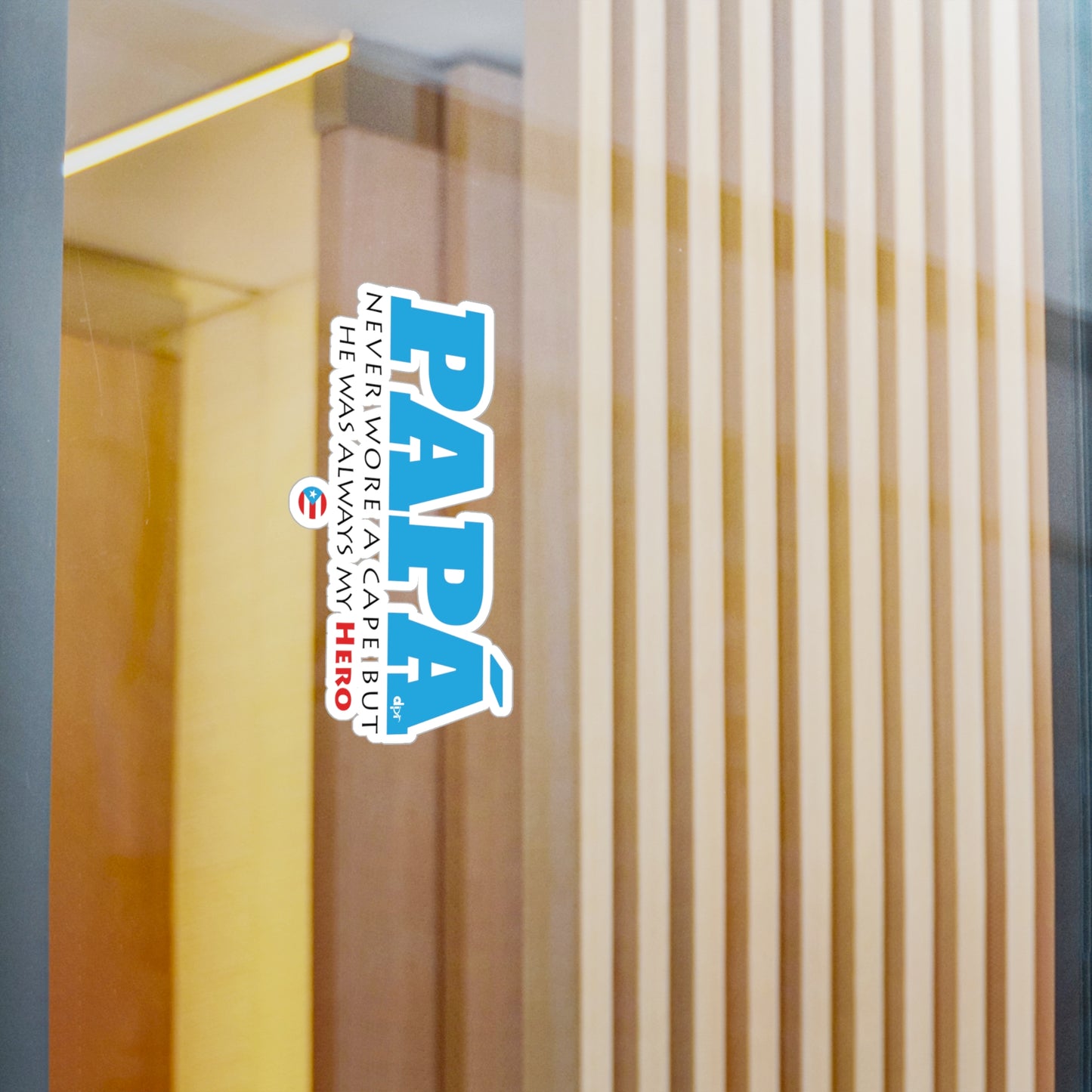Papá My Hero Blue Kiss-Cut Vinyl Decals