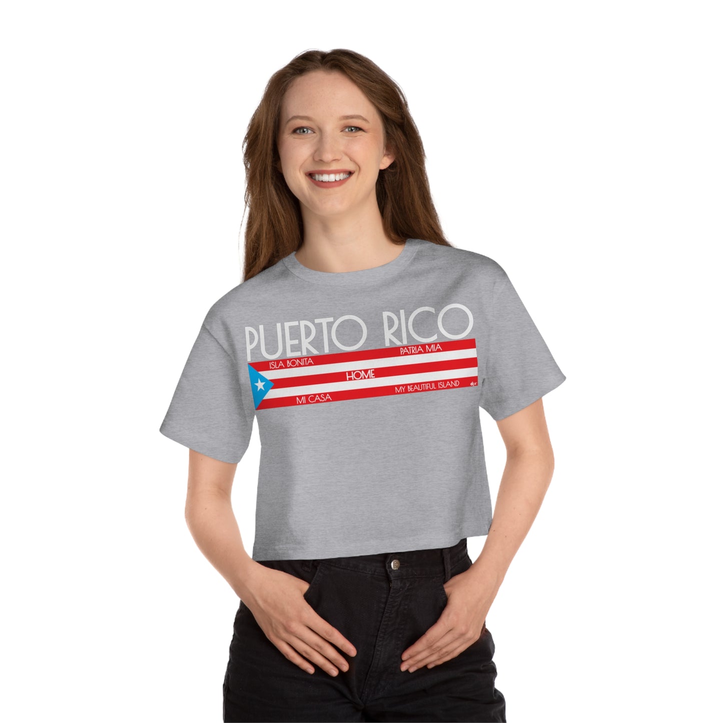 Puerto Rico HOME Flowy Cropped Tee