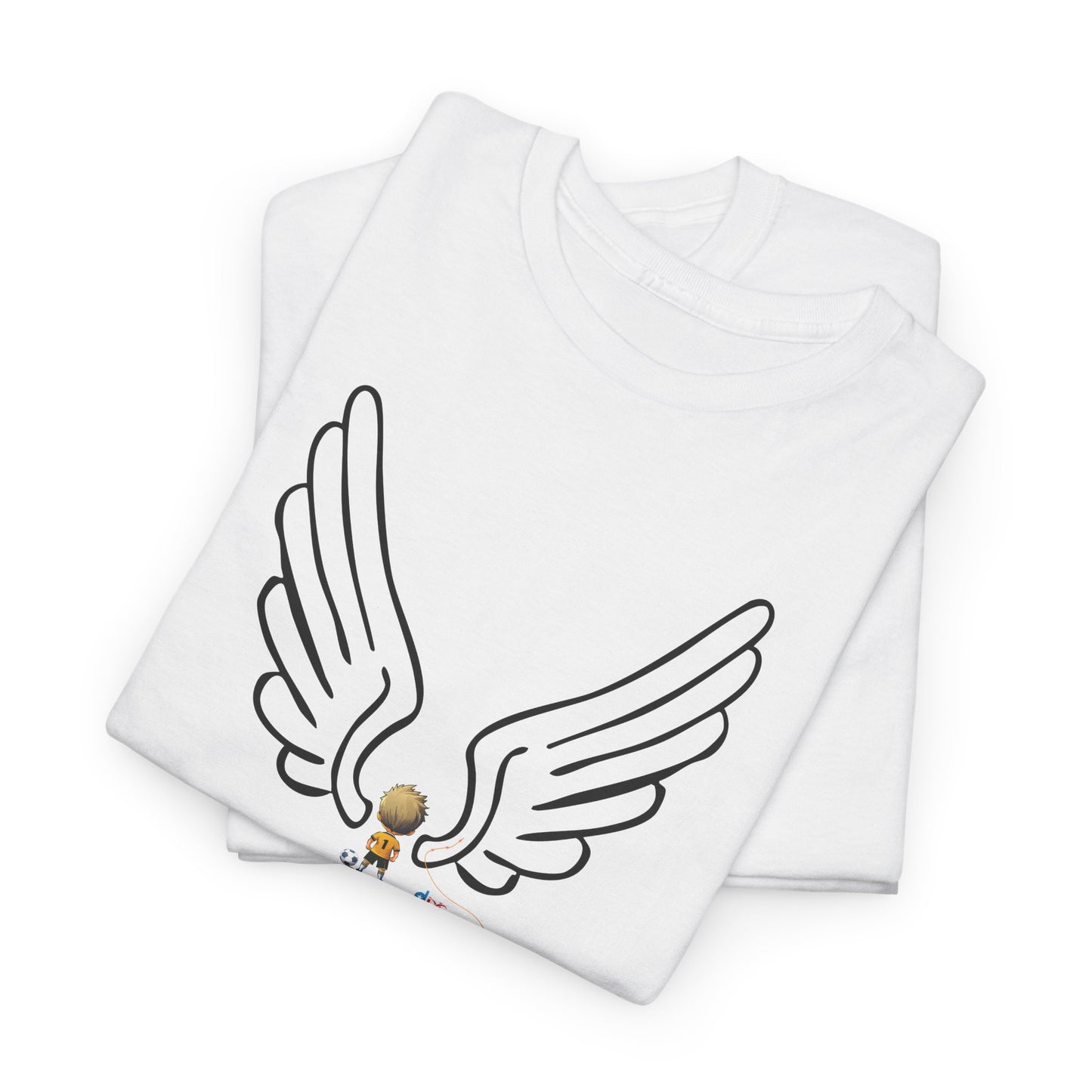 "Cosiendo sus alas" Soccer Player Unisex Heavy Cotton Tee