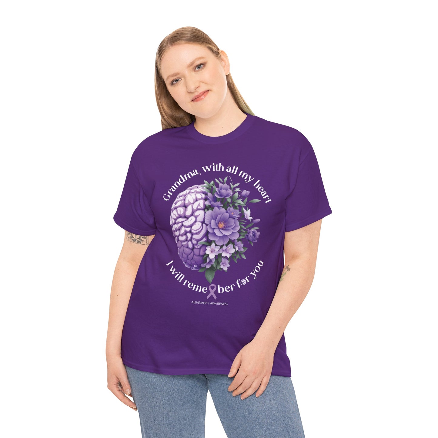 GRANDMA I Will Remember for You  Unisex Heavy Cotton Tee