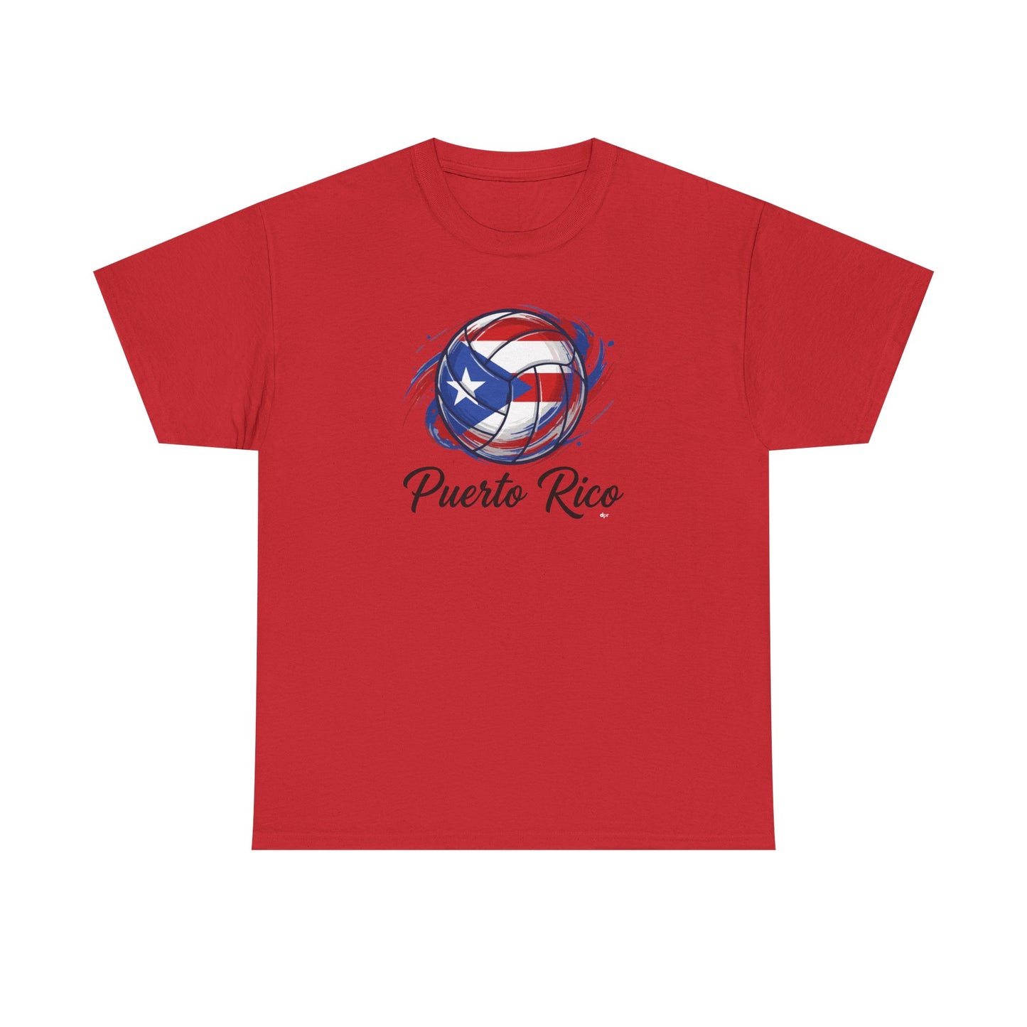 Puerto Rico Volleyball Flag | Unisex Heavy Cotton T-Shirt
