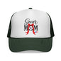 Soccer Mom Boricua Red Bow Puerto Rican Flag Trucker Caps FREE SHIPPING