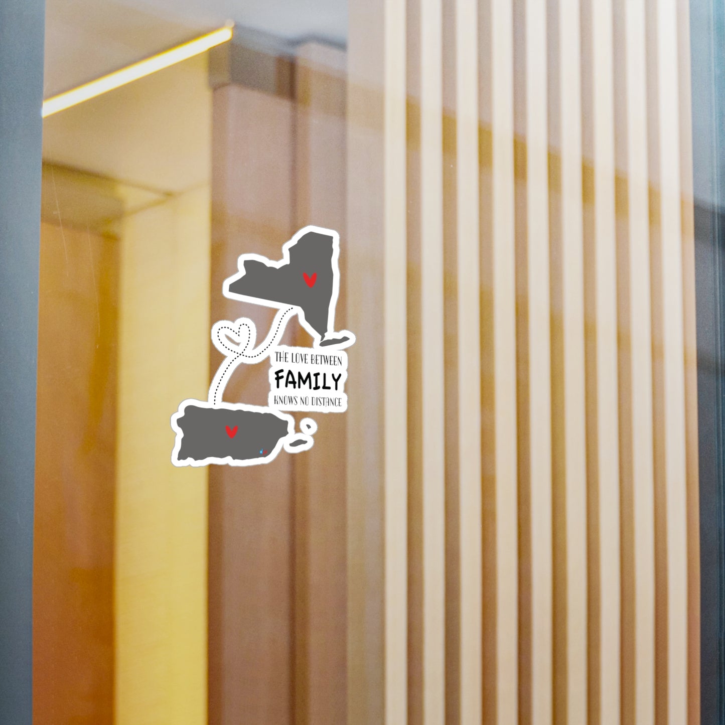 Love in the distance New York Waterproof Kiss-Cut Vinyl Decals