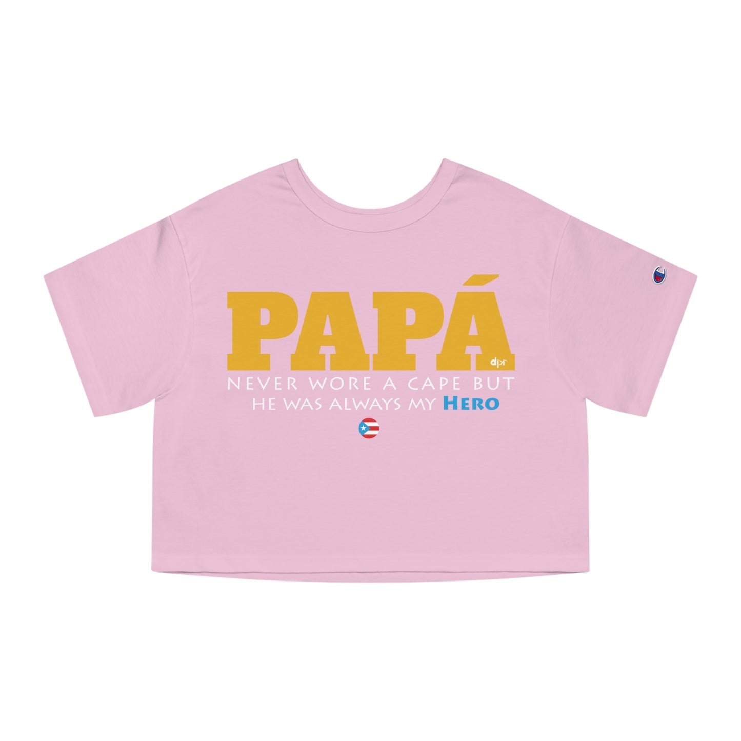 Papá My Hero Yellow Women's Flowy Cropped Tee