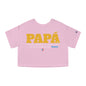 Papá My Hero Yellow Women's Flowy Cropped Tee