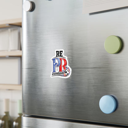 Puerto Rico Fire Soccer ball REPresentando Waterproof Kiss-Cut Vinyl Decal