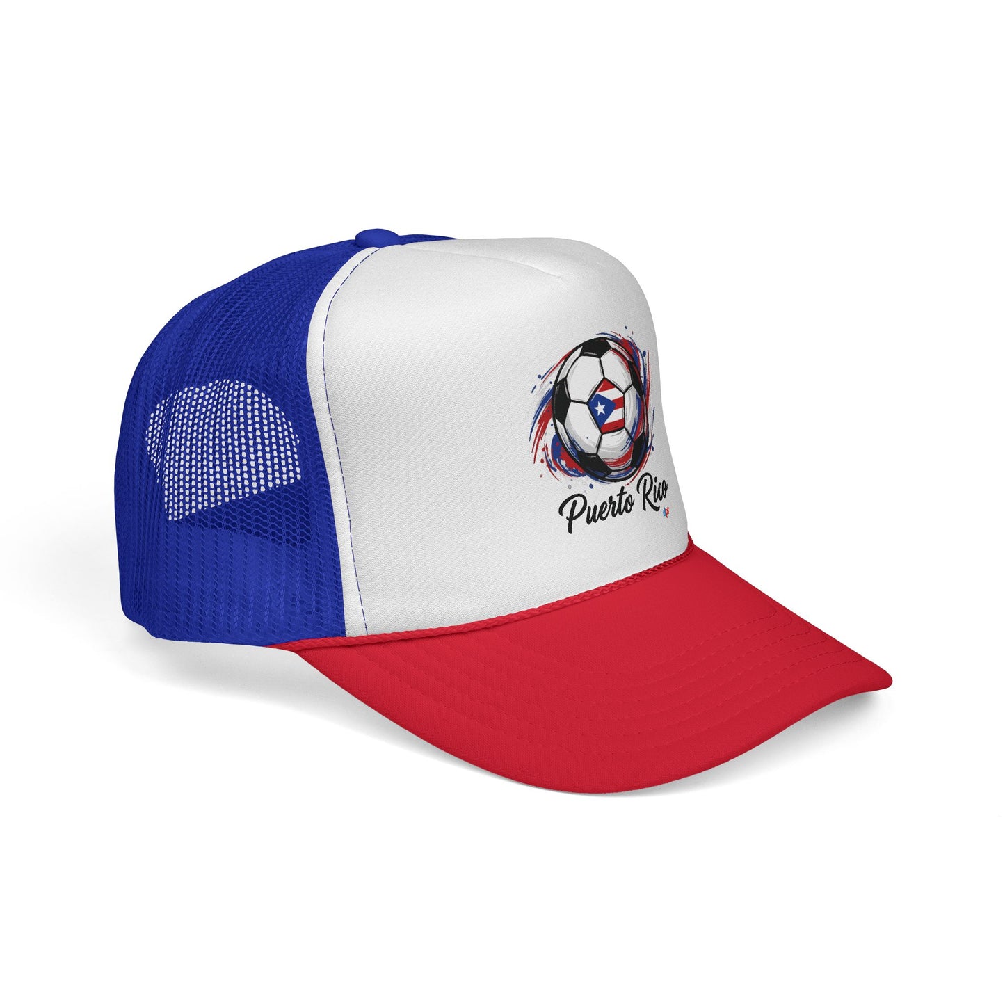 Puerto Rico Soccer Ball Flag Trucker Caps FREE SHIPPING