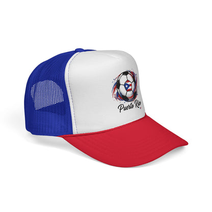 Puerto Rico Soccer Ball Flag Trucker Caps FREE SHIPPING