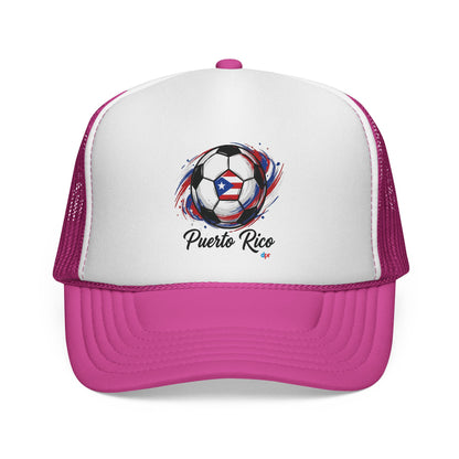 Puerto Rico Soccer Ball Flag Trucker Caps FREE SHIPPING
