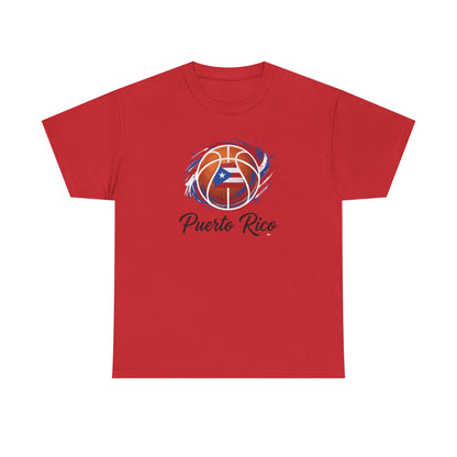 Puerto Rico Basketball Flag | Unisex Heavy Cotton T-Shirt