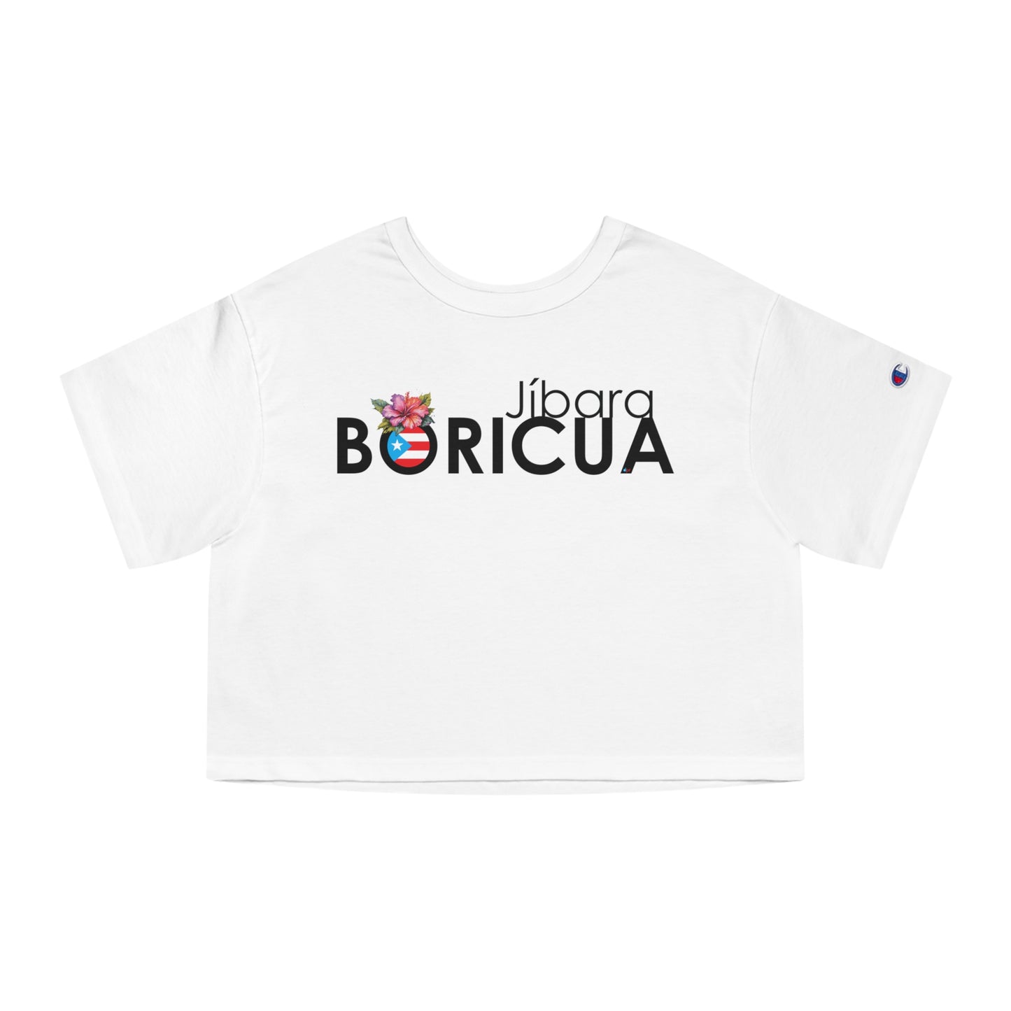 Jíbara Boricua Flowy Cropped Tee