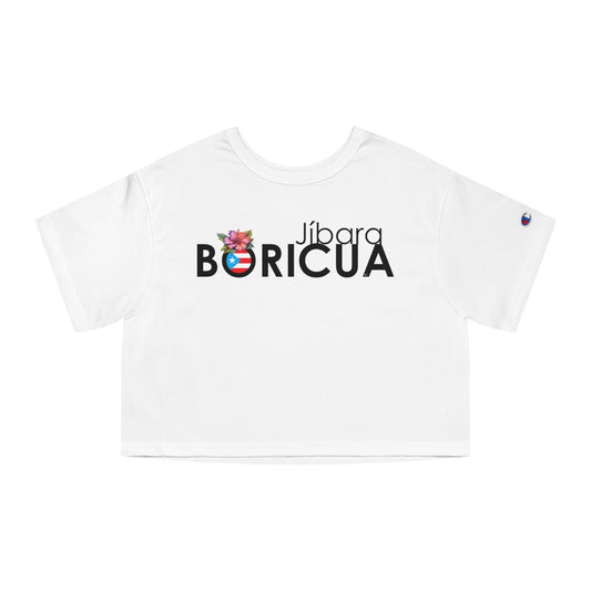 Jíbara Boricua Flowy Cropped Tee
