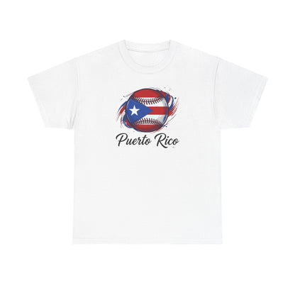Puerto Rico Baseball Flag | Unisex Heavy Cotton T-Shirt