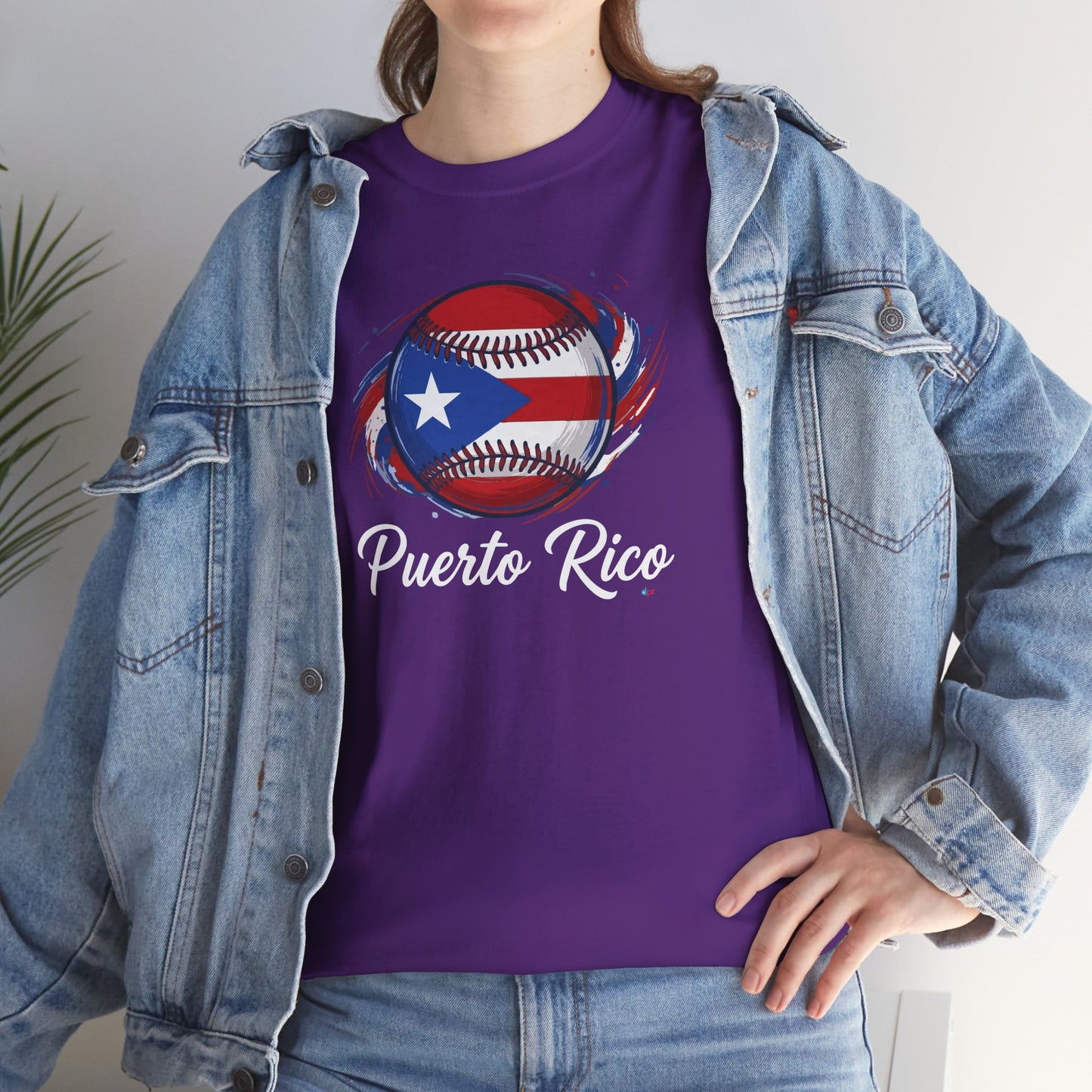 Puerto Rico Baseball Flag | Unisex Heavy Cotton T-Shirt