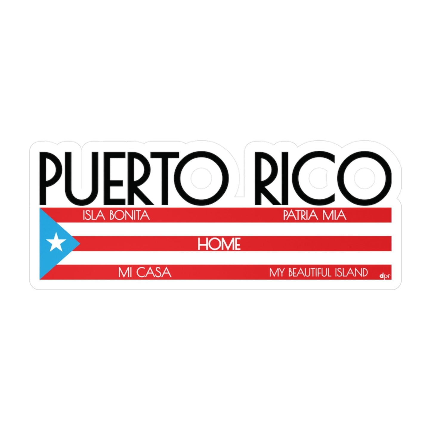 Puerto Rico HOME Waterproof Kiss-Cut Vinyl Decals