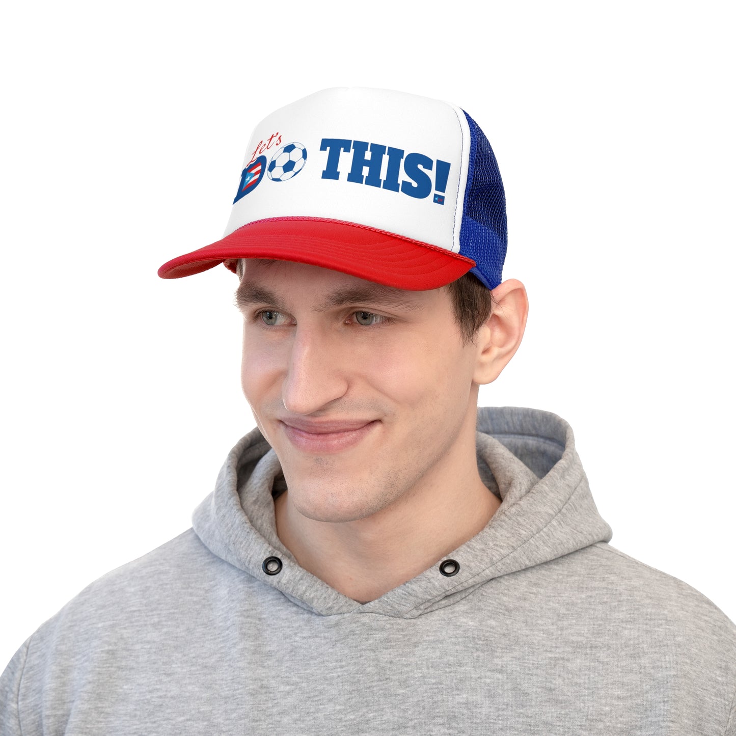 Let's Do This Soccer Puerto Rican Pride Trucker Caps FREE SHIPPING