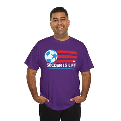 Soccer is Life Colors Unisex Heavy Cotton Tee